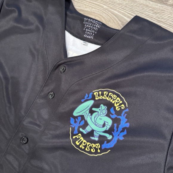 Electric Forest 2024 Festival Jersey Shirt Medium Black EDM Rave Psychedelic - Picture 2 of 4